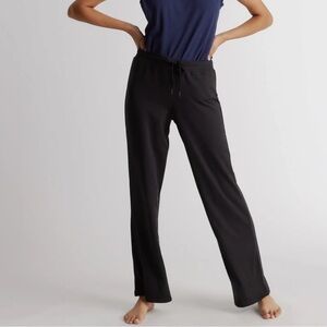 NEW QUINCE Flowknit Wide Leg Pants black in Large
